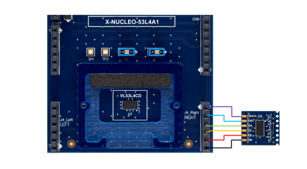 STMicroelectronics SATEL-VL53L4CD分线板